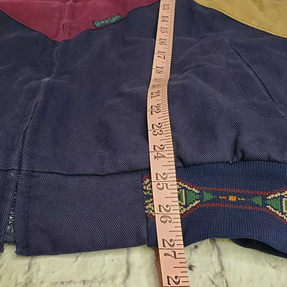 Vintage Cripple Creek Men Jacket Sz XL Colorblock Cotton & Nylon Zip Pockets - Picture 11 of 11